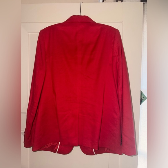 Banana Republic Vibrant Red Long and Lean Blazer - Picture 2 of 5